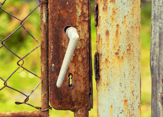 Rusted Metal Post